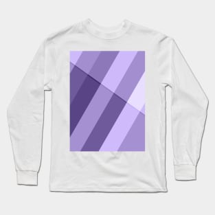 Ultra violet purple modern geometric lines Long Sleeve T-Shirt